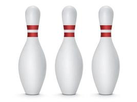 quilles de bowling isolé sur fond blanc photo