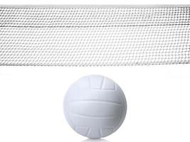filet de volley-ball isolé sur fond blanc photo