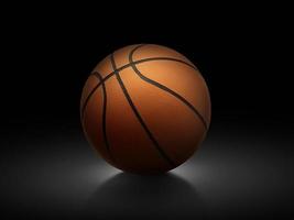 basket-ball sur fond noir photo