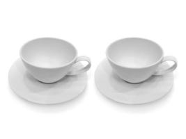 tasse de café isolé sur fond blanc photo