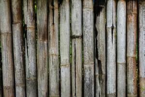 la surface du mur en planche de bambou pour l'arrière-plan. vieux bambou séché avec une texture détaillée. photo