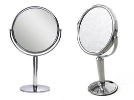 miroir de table ronde sur fond blanc photo