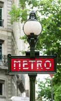 signe de métro à paris photo