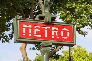 Signe du métro parisien