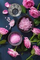 sel aux herbes de fleur de rose pour spa et aromathérapie