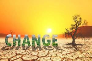 concept de réchauffement climatique et de changement climatique photo