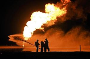 formation d'explosion de gaz pompier photo