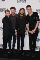 Los angeles, nov 23 - imaginez des dragons aux 2014 american music awards, salle de presse au nokia theatre le 23 novembre 2014 à los angeles, ca photo