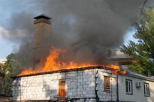 maison en feu