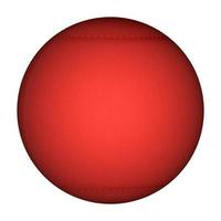 Sphère en similicuir rouge sur fond blanc photo