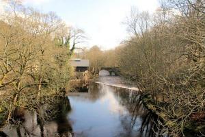 une vue sur le pont hebden dans le yorkshire photo