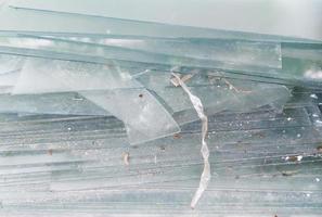 pile de verre brisé. photo