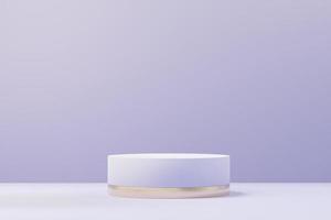 Rendu 3d du podium de beauté avec un design très péri-couleur de l'année 2022 pour la présentation du produit et la publicité. ciel pastel minimal et scène de terre de rêve. notion de romance. photo