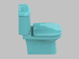 toilette bleu clair wc illustration 3d photo