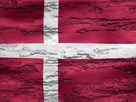 drapeau du danemark - drapeau en tissu ondulant réaliste photo