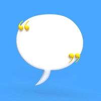 bulles de chat 3d concept minimal de messages de médias sociaux illustrations 3d photo