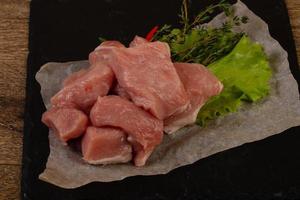 viande de porc crue pour rôti photo