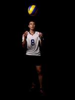 joueur de volley-ball asiatique photo
