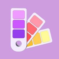 illustration de palette de couleurs 3d stylisée photo