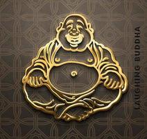 bouddha riant, talisman traditionnel asiatique feng shui hotei ou budai, illustration vectorielle photo