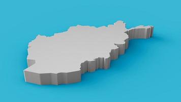 afghanistan carte 3d géographie cartographie et topologie mer bleu surface illustration 3d photo