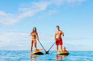 plaisir en famille, stand up paddle photo