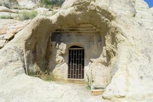 le parc national de goreme est le cœur chrétien de la cappadoce et des habitations troglodytiques dans le rocher de la turquie. photo