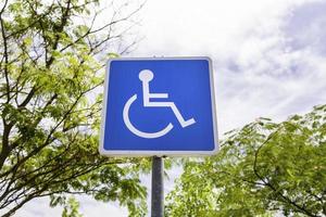 panneau d'information pour les handicapés photo