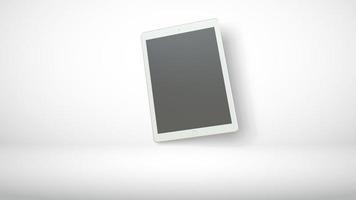 Modèle d'écran vierge de maquette de tablette sans cadre moderne de rendu 3d. maquette abstraite à la mode. rendu 3d photo