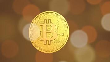 monnaie numérique bitcoin. Cryptocurrency btc la nouvelle monnaie virtuelle close up 3d render of golden bitcoins sur fond noir photo