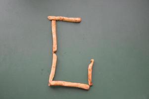 lettres de l'alphabet anglais disposées à partir de frites photo