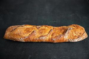 pain baguette pain moelleux boulangerie fraîche collation alimentaire sur la table copie espace arrière-plan alimentaire vue de dessus rustique photo