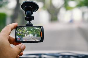 caméra de voiture cctv pour la sécurité sur l'accident de la route photo