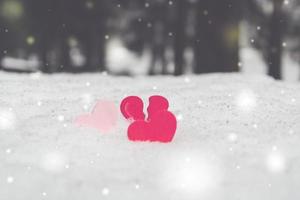 coeurs dans la neige photo