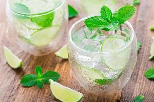 cocktail au citron vert et menthe