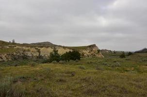 Vue du paysage dans l'unité sud du parc national Theodore Roosevelt photo