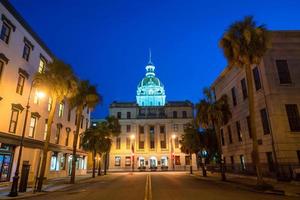 le dôme doré de la mairie de savannah à savannah photo