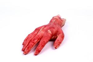 concept de main sanglante halloween photo