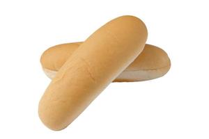 pain à hot-dog isolé sur fond blanc avec un tracé de détourage. photo