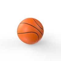 ballon de basket isolé sur blanc photo