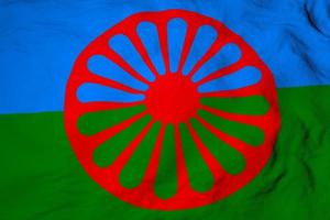 drapeau romani en rendu 3d photo