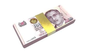 rendu 3d de la monnaie du dollar de singapour photo