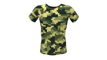 modèle 3D de T-shirt de camouflage militaire masculin photo