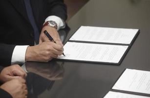 signature signature contrat bureau affaires photo
