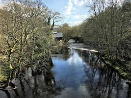 une vue sur le pont hebden dans le yorkshire photo