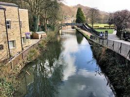 une vue sur le pont hebden dans le yorkshire photo