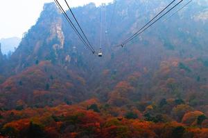 téléphérique vers le parc national de la montagne seoraksan, corée photo