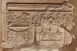 Hiéroglyphes égyptiens dans le temple de Louxor, Louxor, Egypte photo