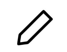 icône de crayon dans une image vectorielle noire, illustration d'un crayon en noir sur fond blanc, dessin d'un stylo sur fond blanc photo