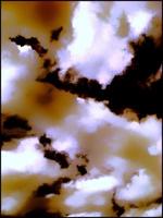 lignes de ciel colorées avec des nuages fond trippy rêverie photo